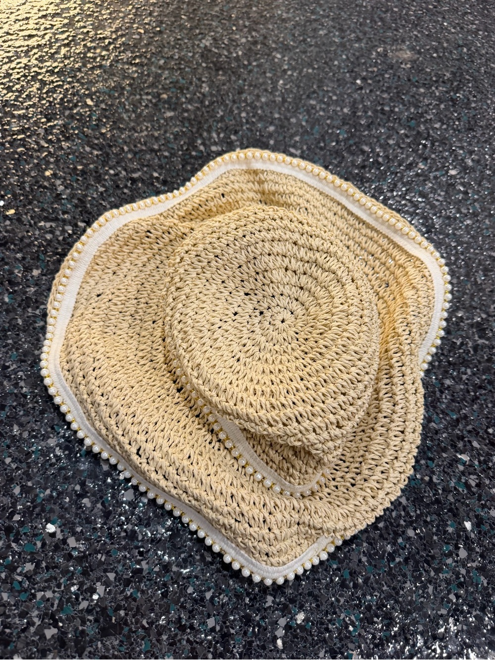 Straw Hat Women’ Wide Brim Summer Handmade Woven Sun Bucket Breathable Beach Hat